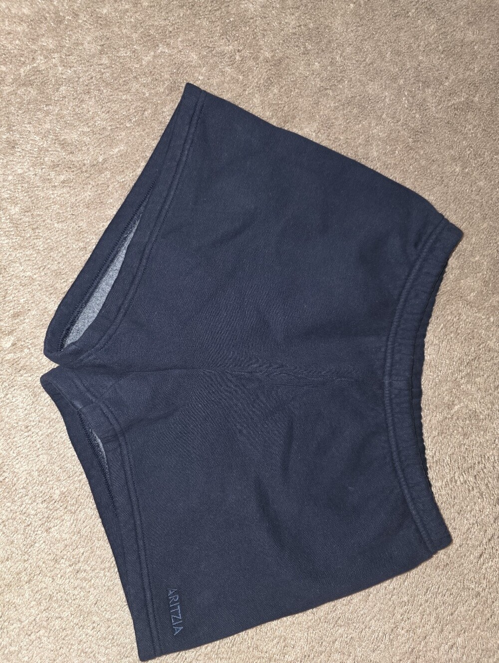 Aritzia Perfect Fit Sweatfleece Shorts NAVY Small